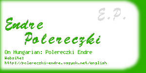 endre polereczki business card